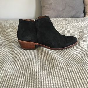 Black suede ankle boots